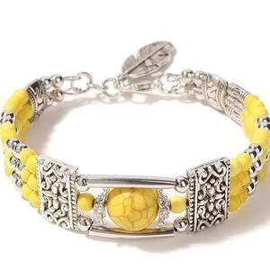‎BOHO VINTAGE DESIGN SILVER BRACELET